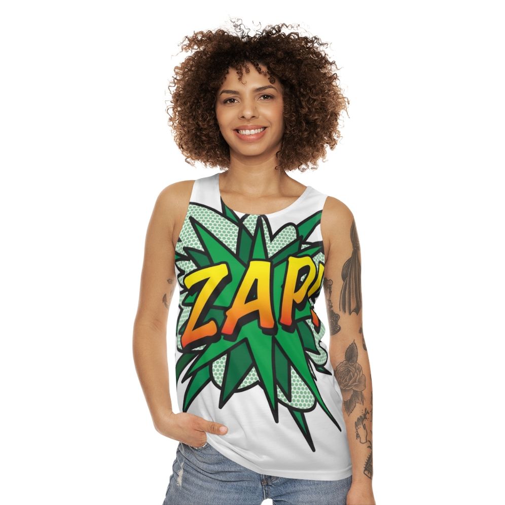 Zap Comic Book Retro Pop Art Superhero Unisex Tank Top - women