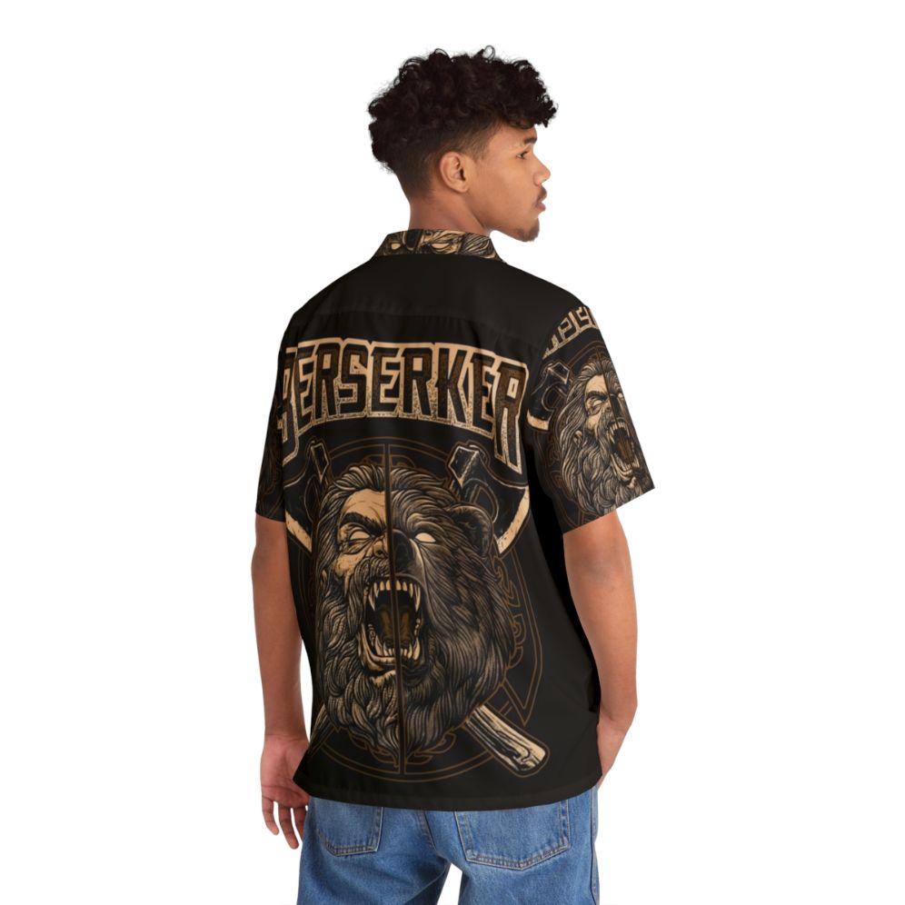 Norse Berserker Viking Pagan Bear Warrior Hawaiian Shirt - People Back