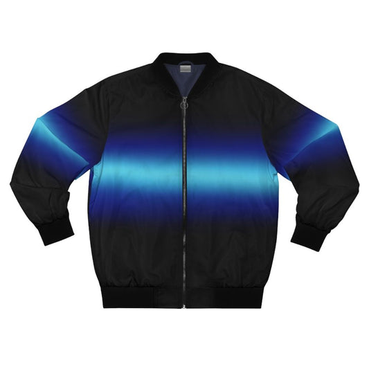 Son of Poseidon Percy Jackson Bomber Jacket with Blue Gradient Design