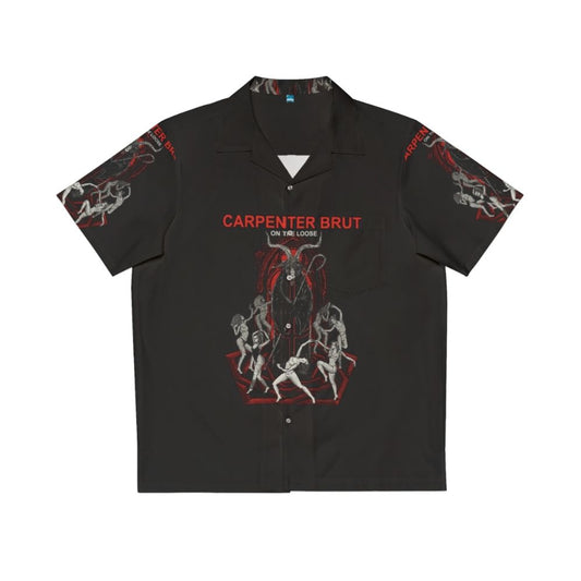 Carpenter Brut retro futuristic Hawaiian shirt with synthwave and outrun design