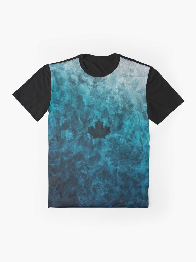 Black Ice - JTF2 Graphic T-Shirt featuring a winter camouflage pattern with icy elements - Flat lay