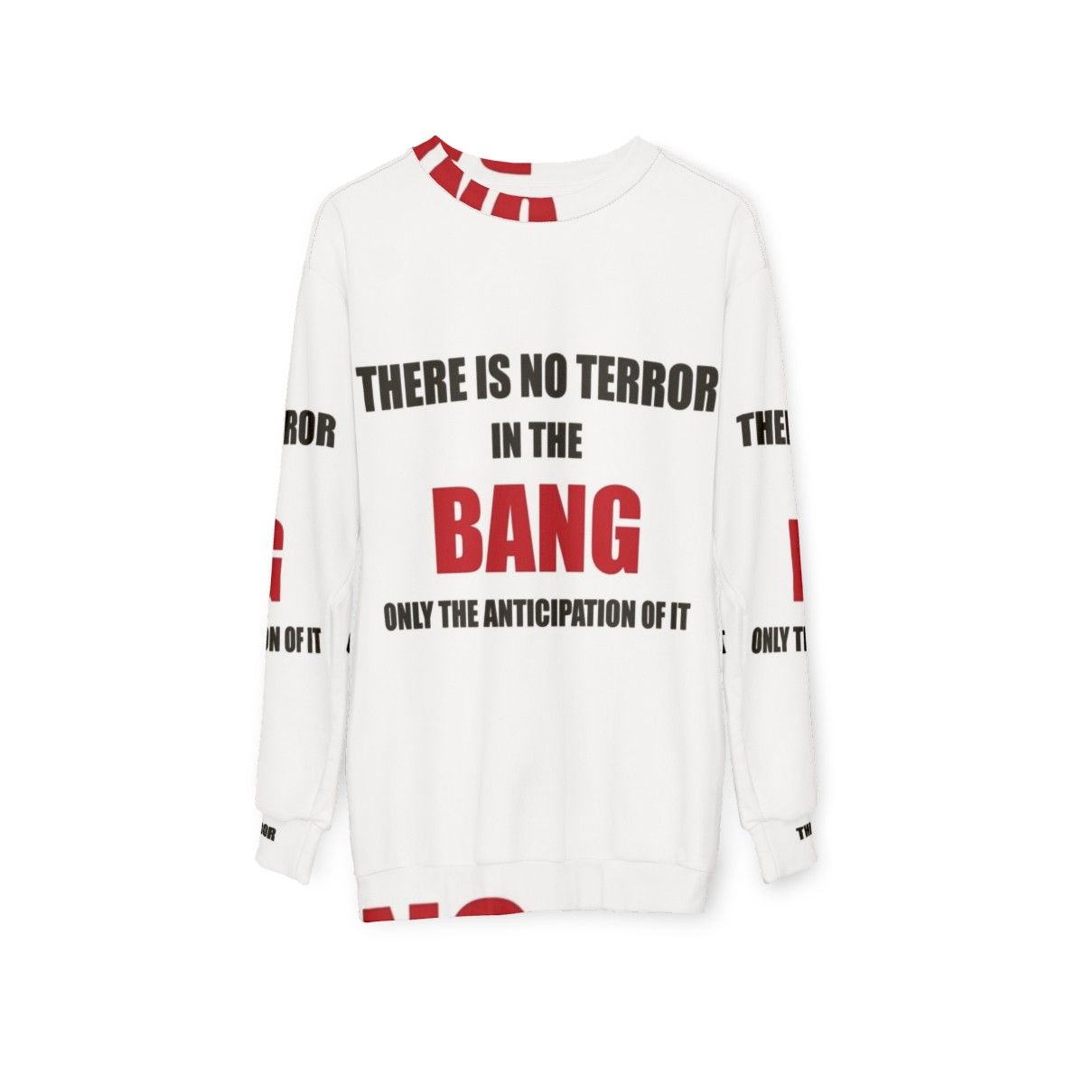 Alfred Hitchcock Quote Sweatshirt with Iconic Movie Quotes - hanging