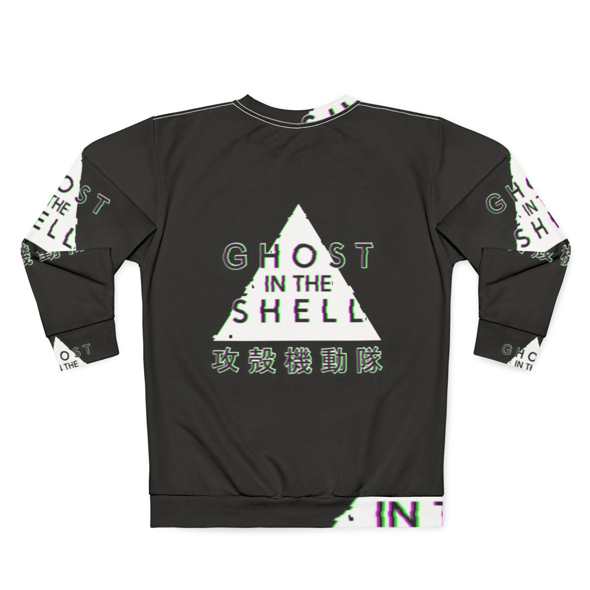 Ghost In The Shell Glitch Cyberpunk Sweatshirt - Back