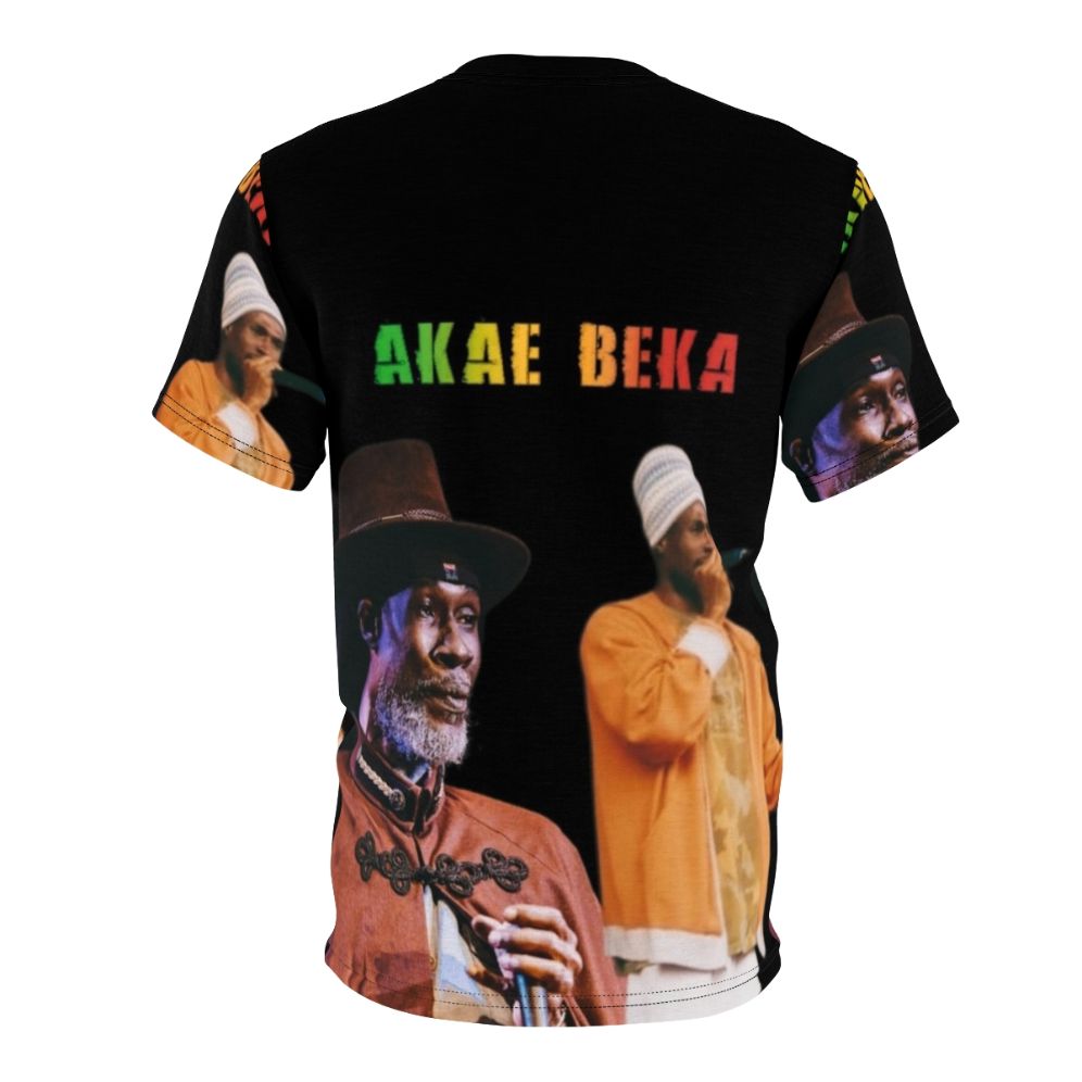 Midnite Akae Got Midnight Reggae T-shirt featuring Vaughn Benjamin artwork and Rastafarian design - Back