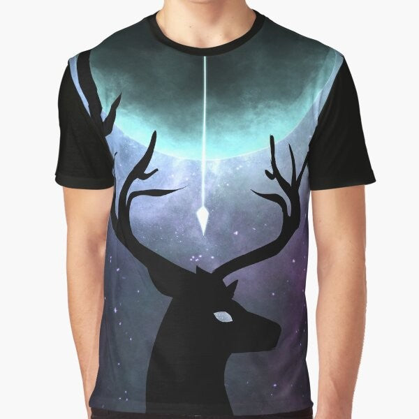 Illustration of Actaeon from Greek mythology graphic tee