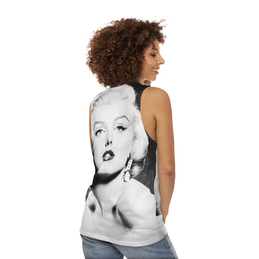 Vintage Marilyn Monroe Black and White Tank Top - women back