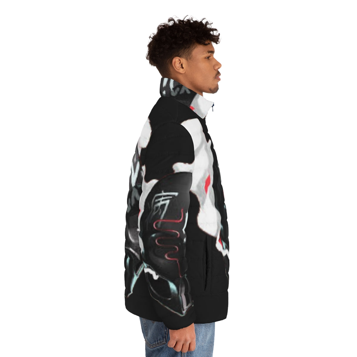 Sickick Snake Print Puffer Jacket - men side right