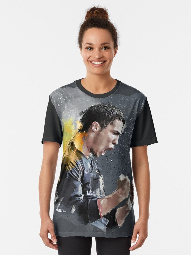 Cristiano Ronaldo Football Graphic T-Shirt - Women