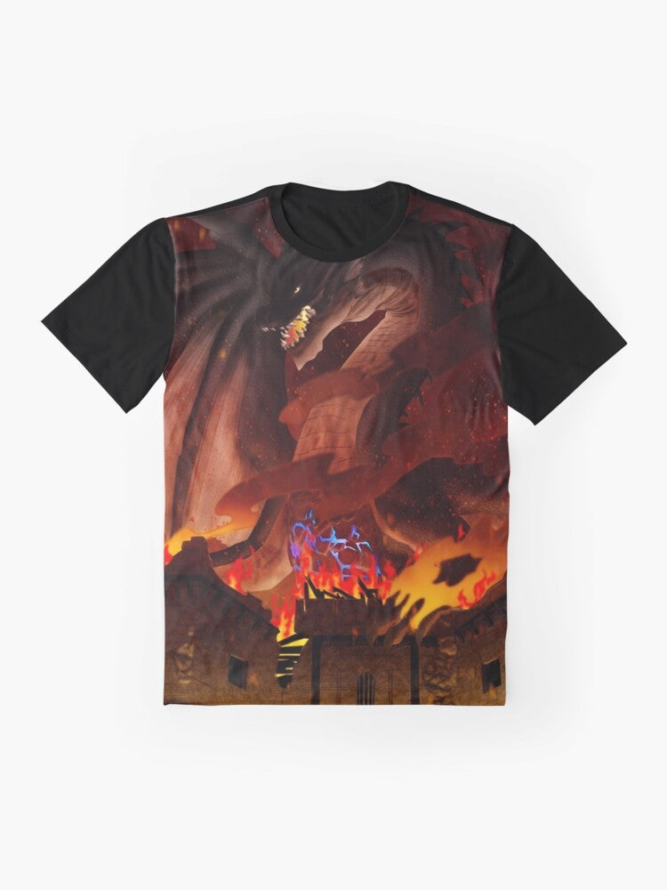 Fatalis, the legendary dragon from the Monster Hunter franchise, depicted in a dark and ominous graphic design. - Flat lay