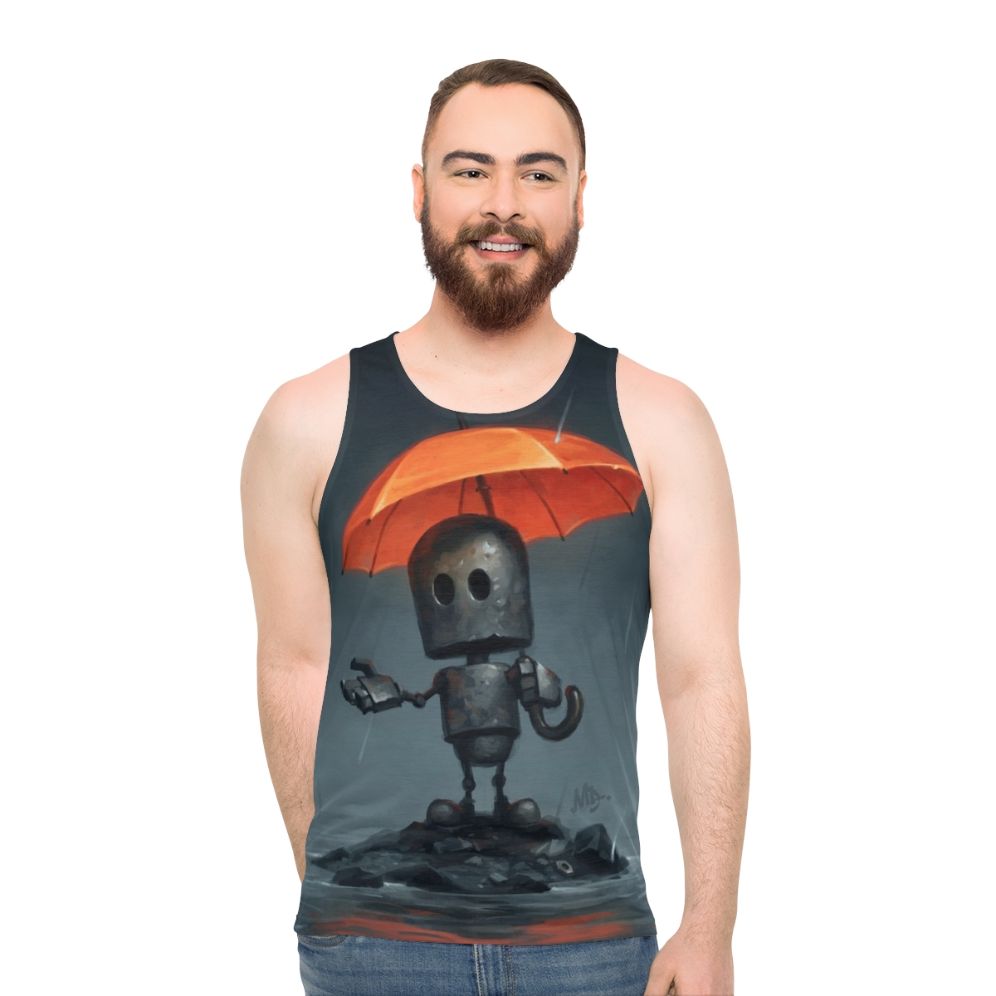 Rainy season unisex tank top - men