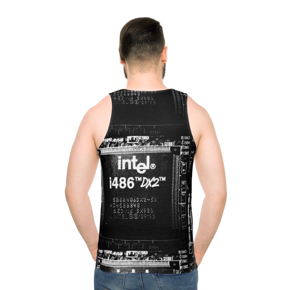 Vintage I 486 DX2 Microprocessor Tank Top - men back