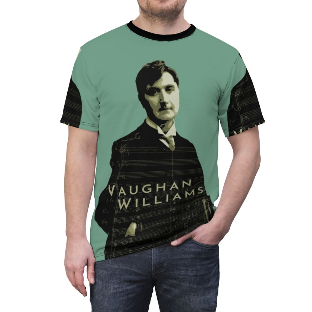 Retro T-shirt featuring the British composer Ralph Vaughan Williams - men front