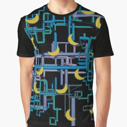 Dan Flashes Complicated Pattern Graphic T-Shirt