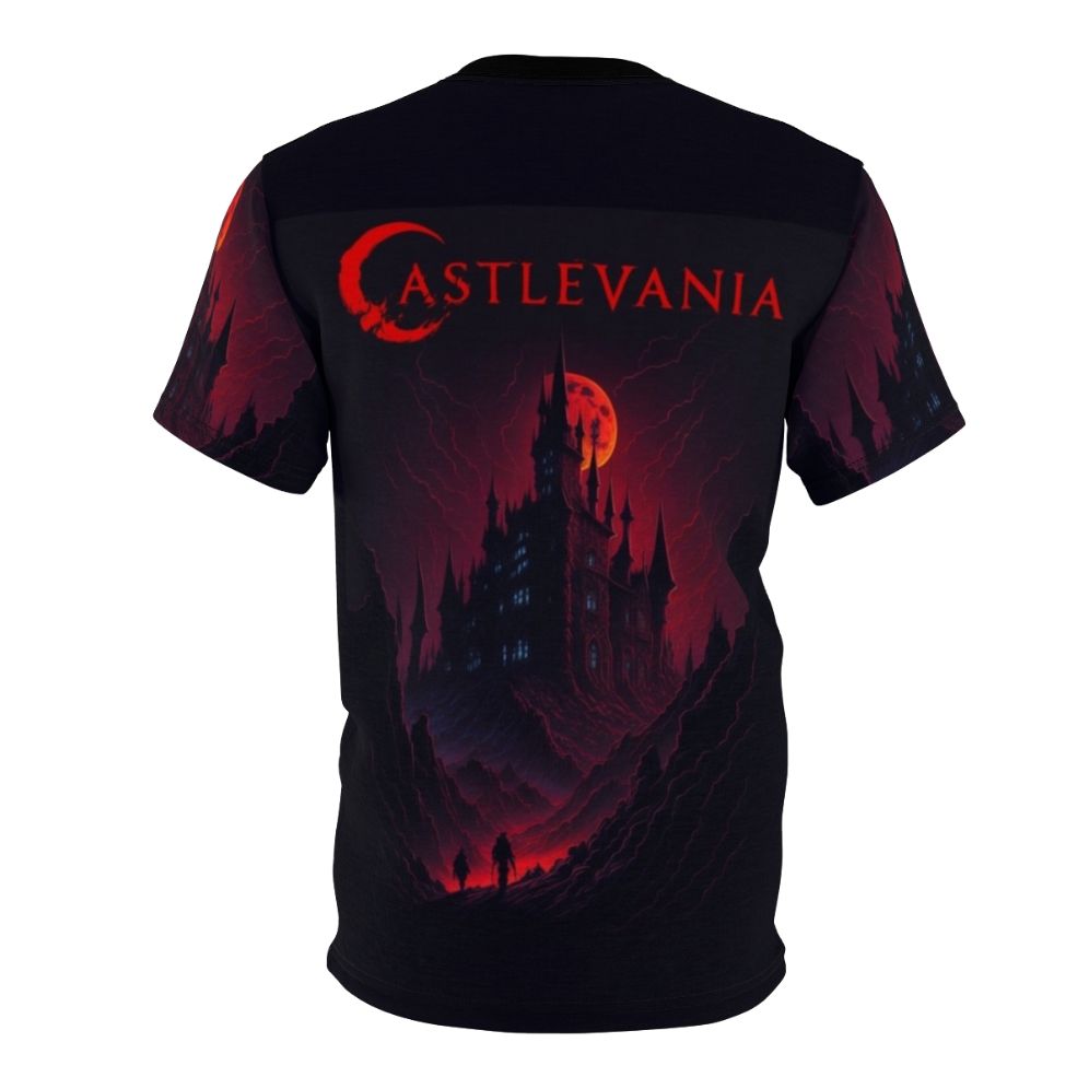 Castlevania inspired gothic vampire anime t-shirt design - Back