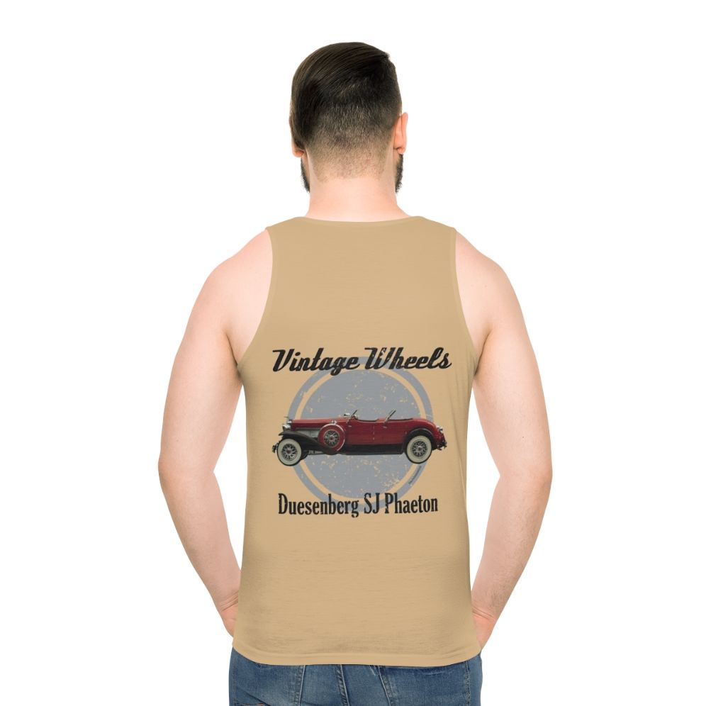 Vintage Duesenberg Sj Roadster Unisex Tank Top - men back