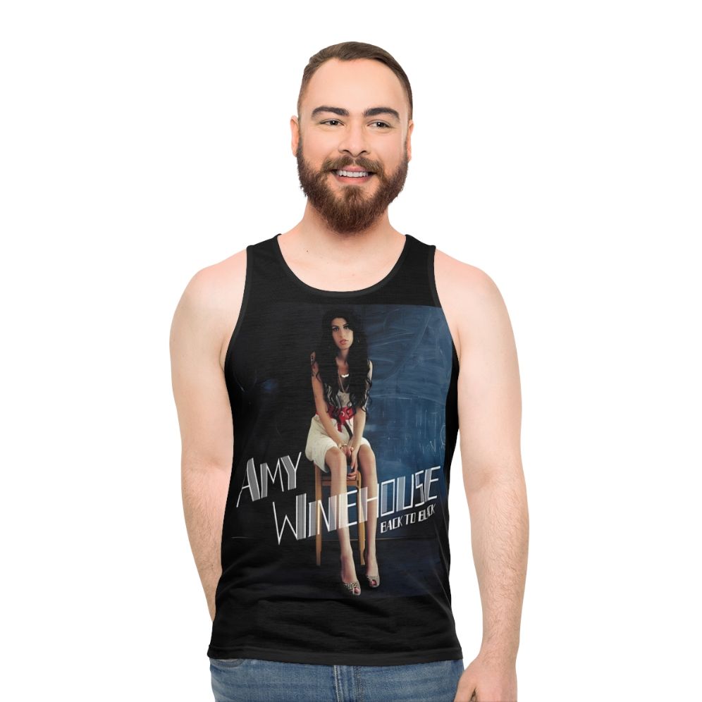 Amy Winehouse Unisex Tank Top with Vintage Inspired Design - men