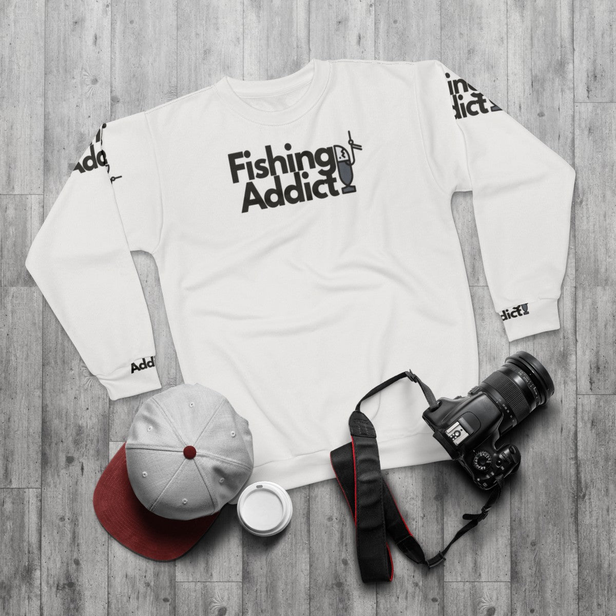 Fishing Addict Sweatshirt - flat lay