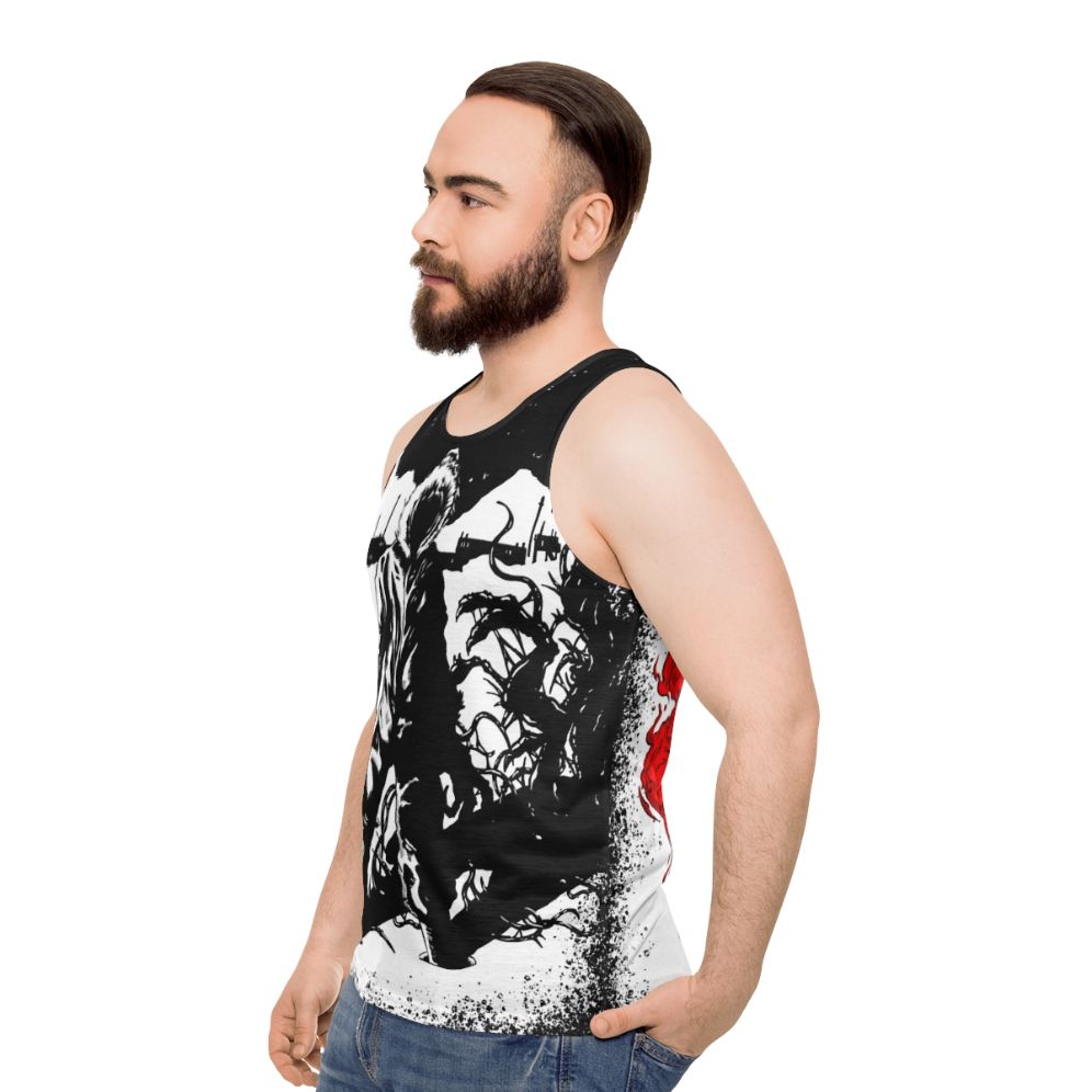 "The Thing" 80s horror cult film unisex tank top - men side