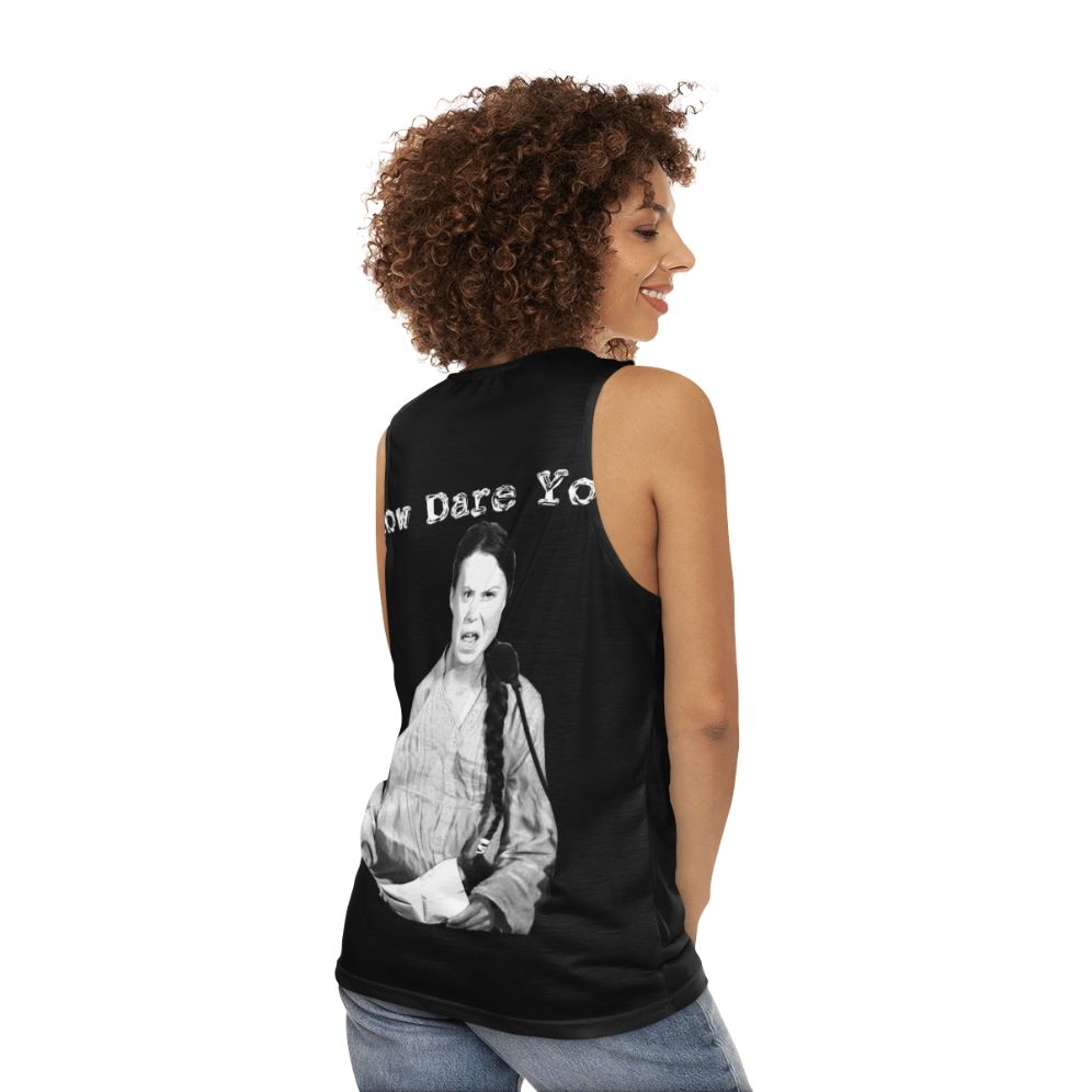 Greta Thunberg Climate Change Unisex Tank Top - women back