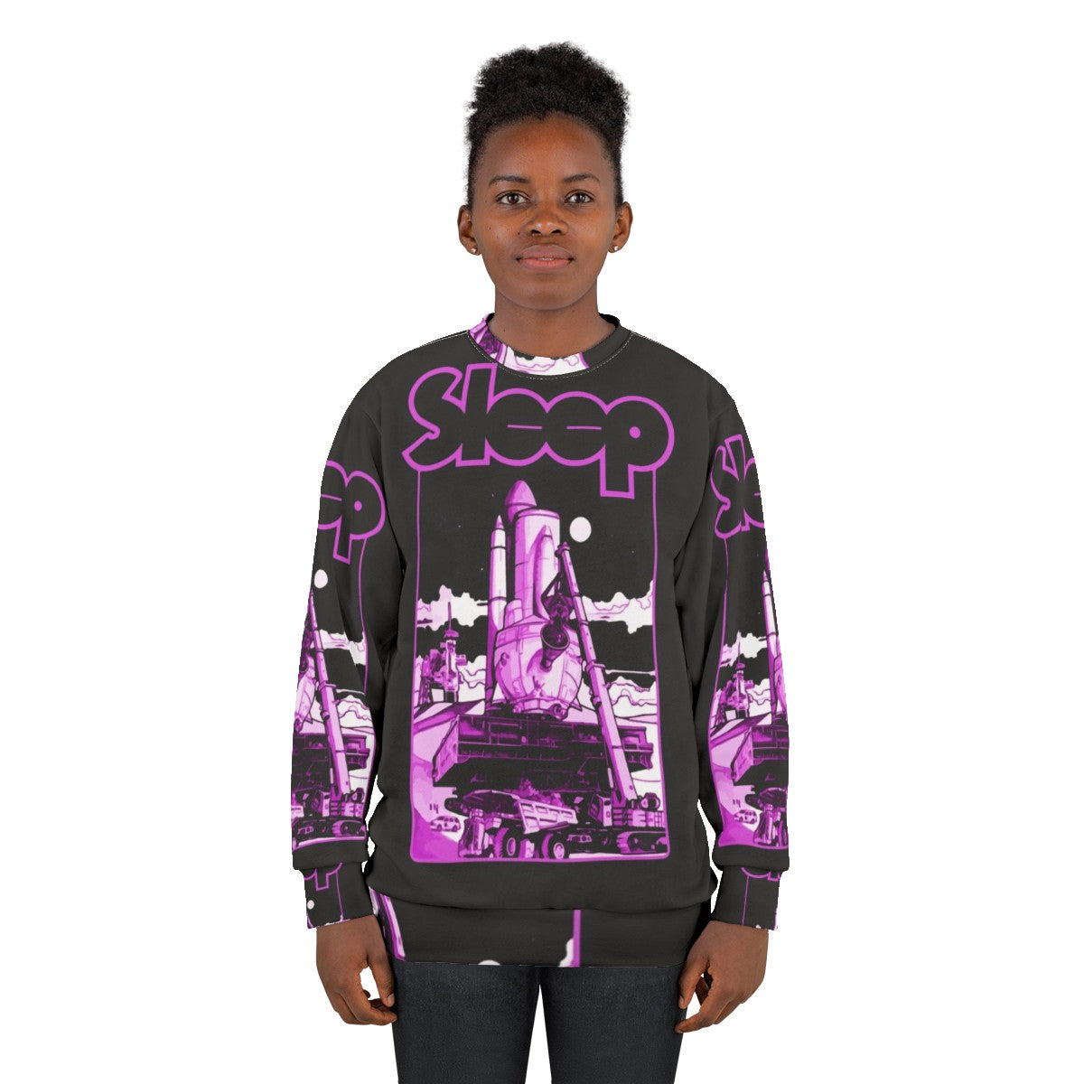 Stoner Metal Sleep Band Sweatshirt with Dopesmoker Album Art - women