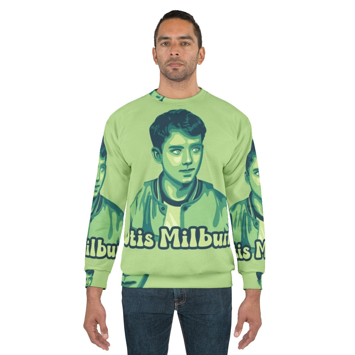 Otis Milburn Sex Education Green Sweatshirt - men