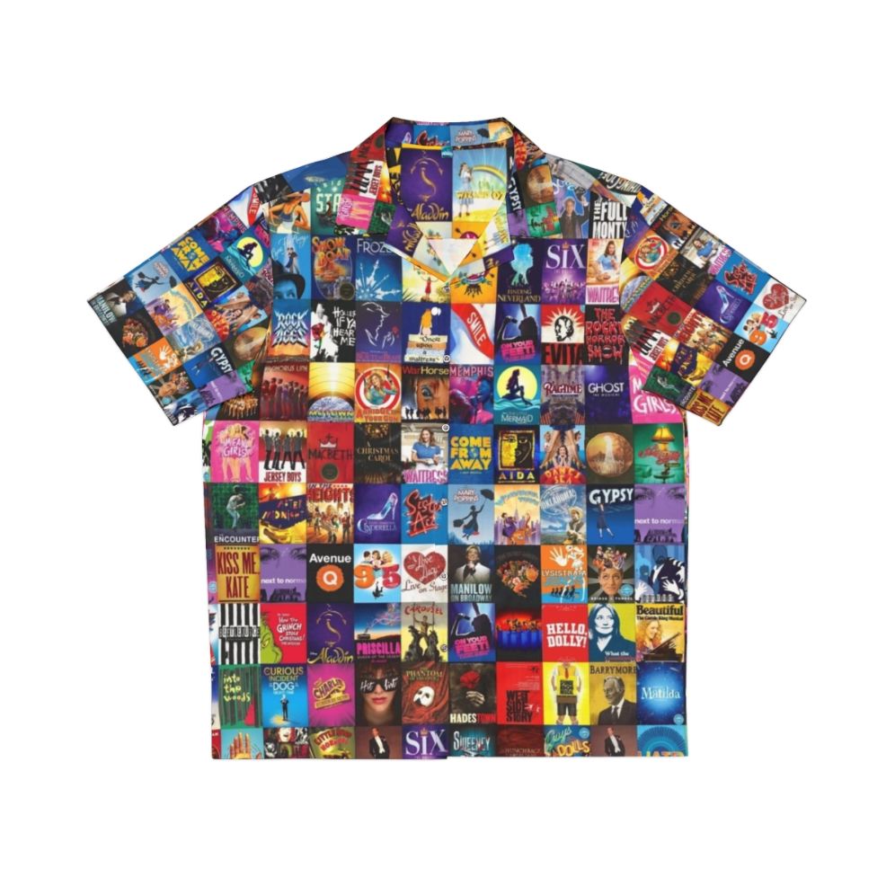 Broadway Theater Hawaiian Shirt with New York City and Musical Theater Motifs