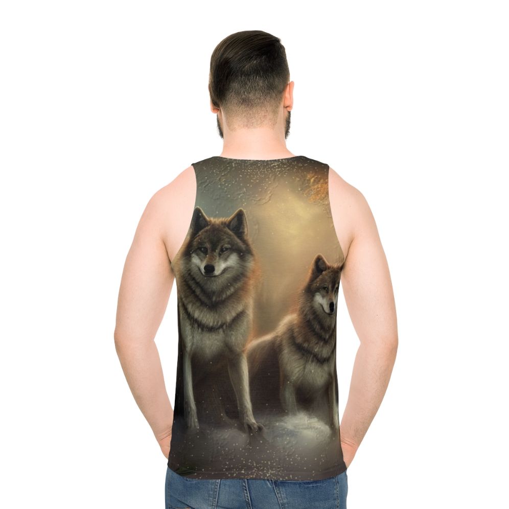 Winter Wolves Unisex Tank Top - men back