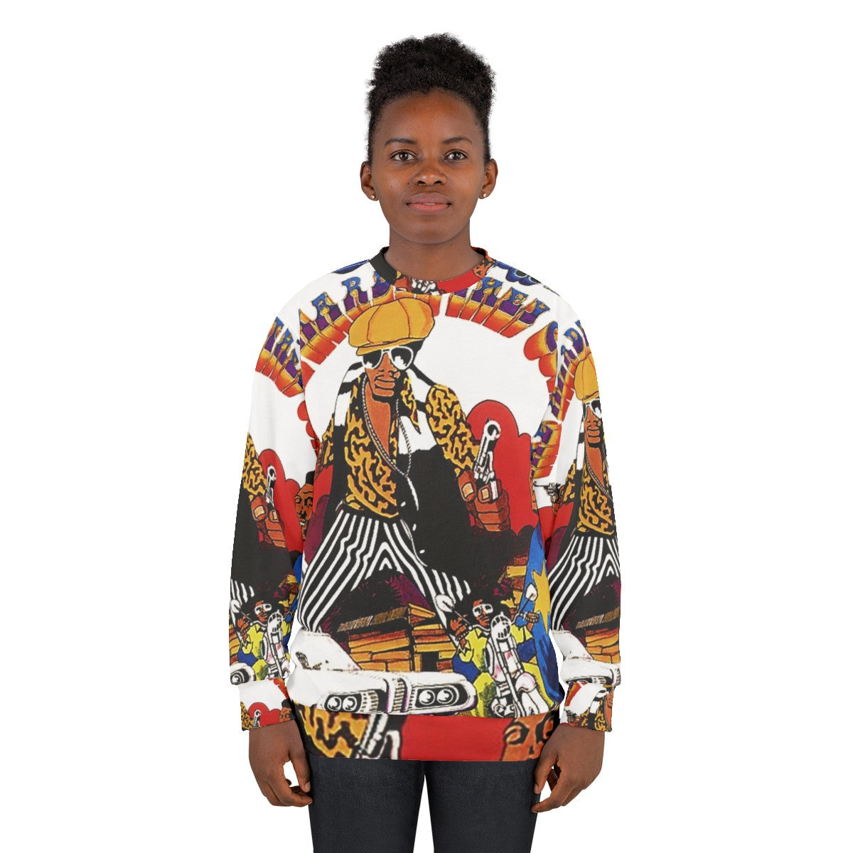 Skinhead sweatshirt inspired by the classic Jamaican music film "The Harder They Come" - women