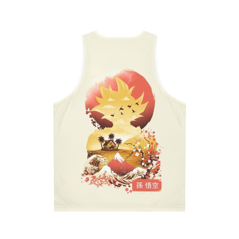 Ukiyo E Super Saiyan Unisex Anime Tank Top - Back