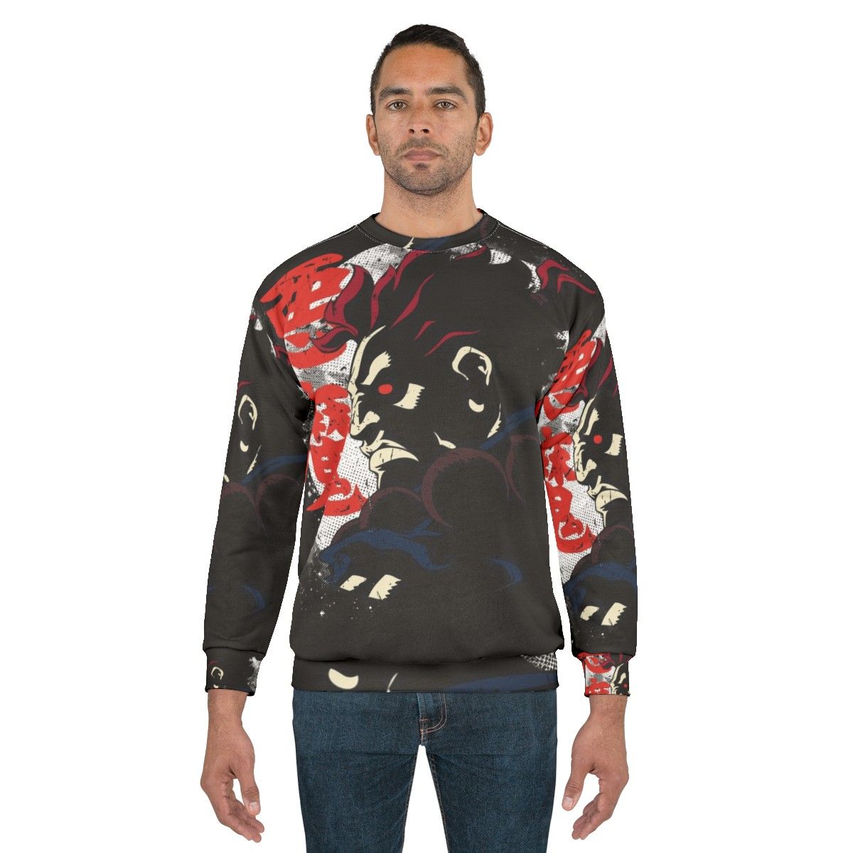 Akuma Sweatshirt - Street Fighter Fighting Game Merchandise - men