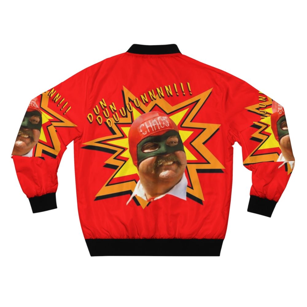 Captain Chaos Superhero Bomber Jacket - Iconic '70s and '80s Comedy Memorabilia - Back