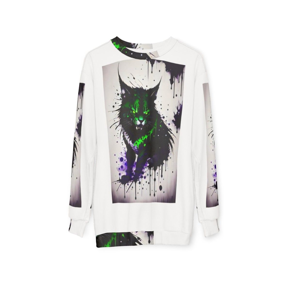 Mythical Monster Cat Sweatshirt - hanging