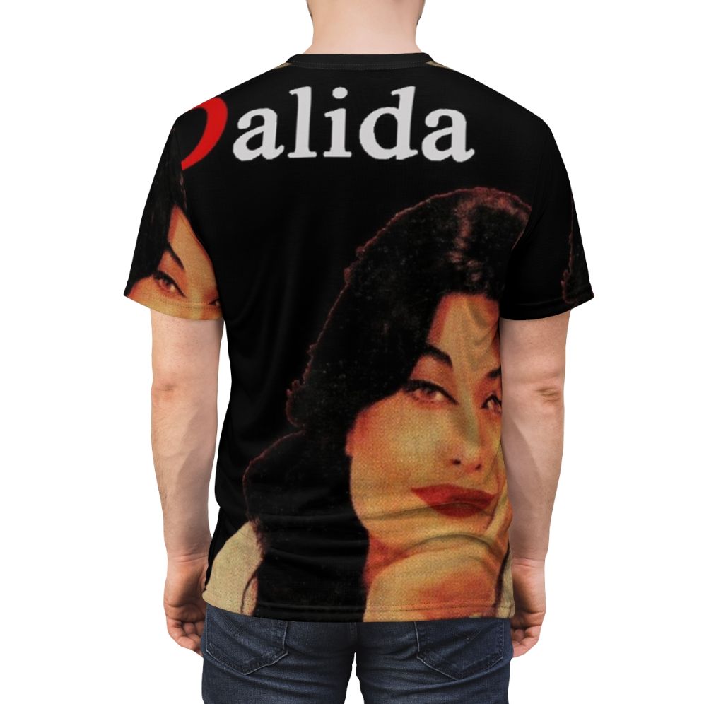 Dalida Inspired AOP T-shirt Featuring Iconic Music Artwork - men back