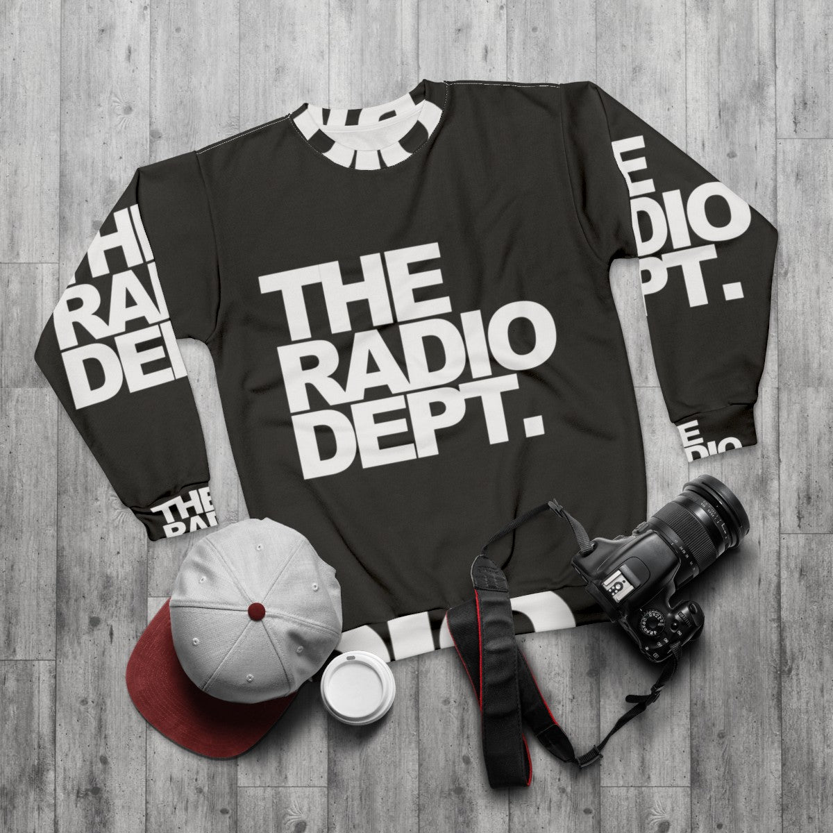 The Radio Dept Sweatshirt - Indie Alternative Music Apparel - flat lay