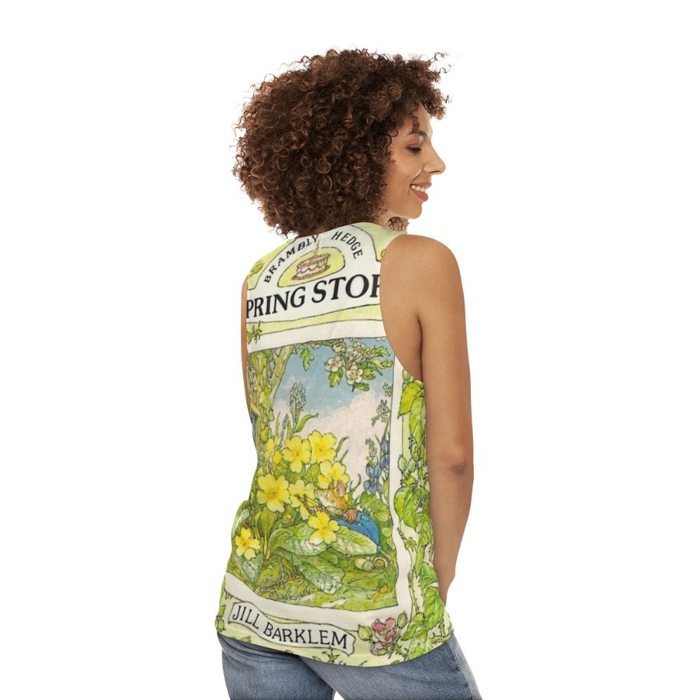 Brambly Hedge Spring Story Floral Unisex Tank Top - women back