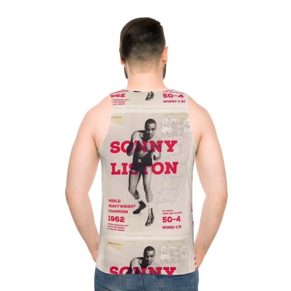 Sonny Liston Unisex Tank Top - men back