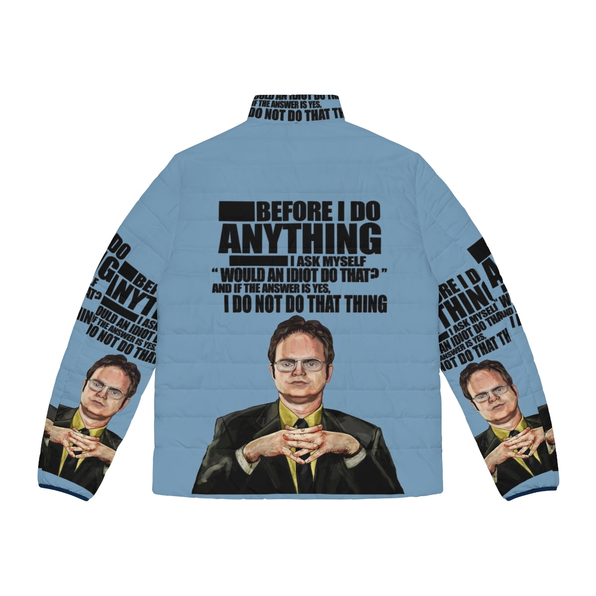 Dwight K. Schrute Puffer Jacket - The Office Inspired Apparel - Back