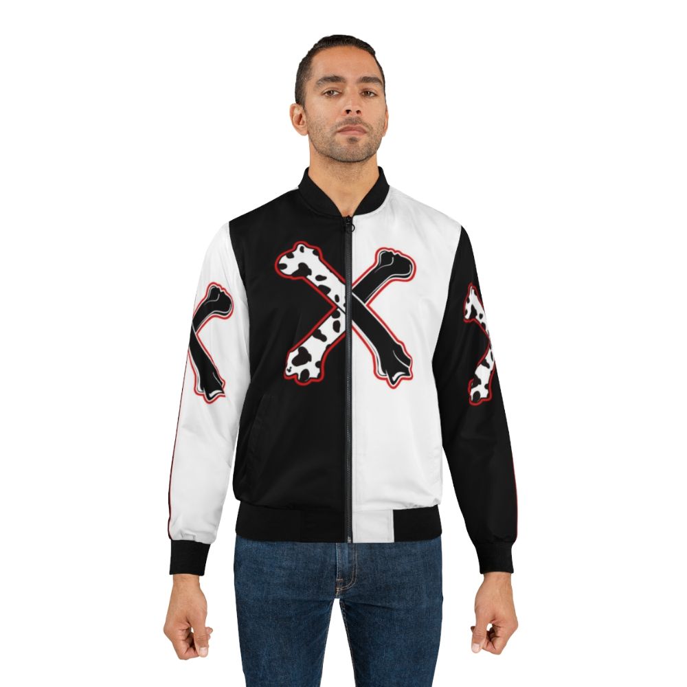 Dalmatian and cross bones patterned bomber jacket for Disney Descendants fans - Lifestyle