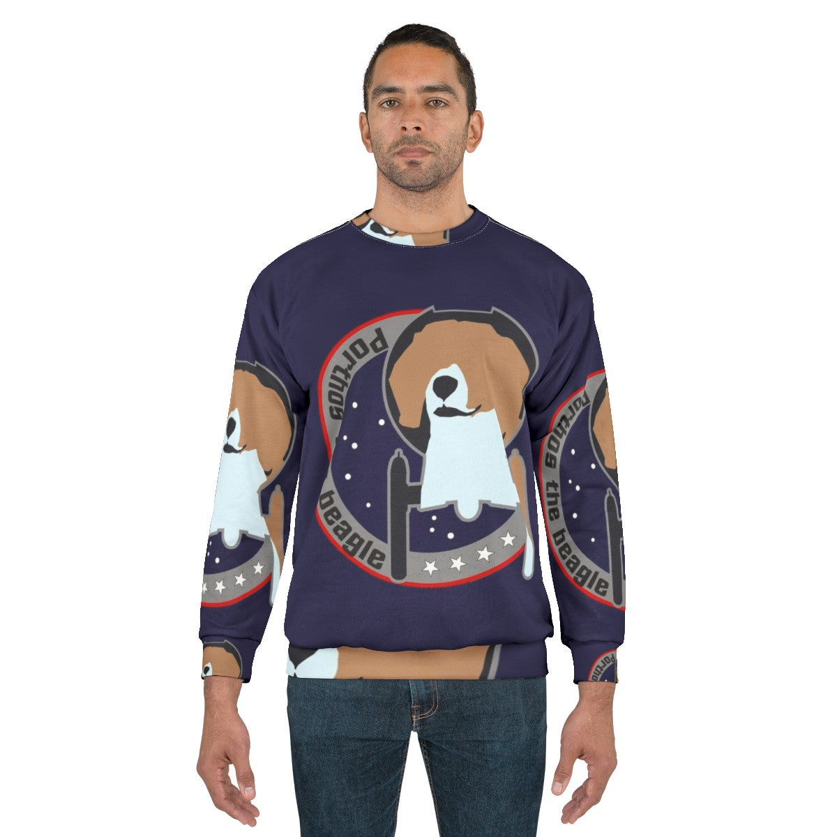 Porthos the Beagle Star Trek Enterprise Sweatshirt - men