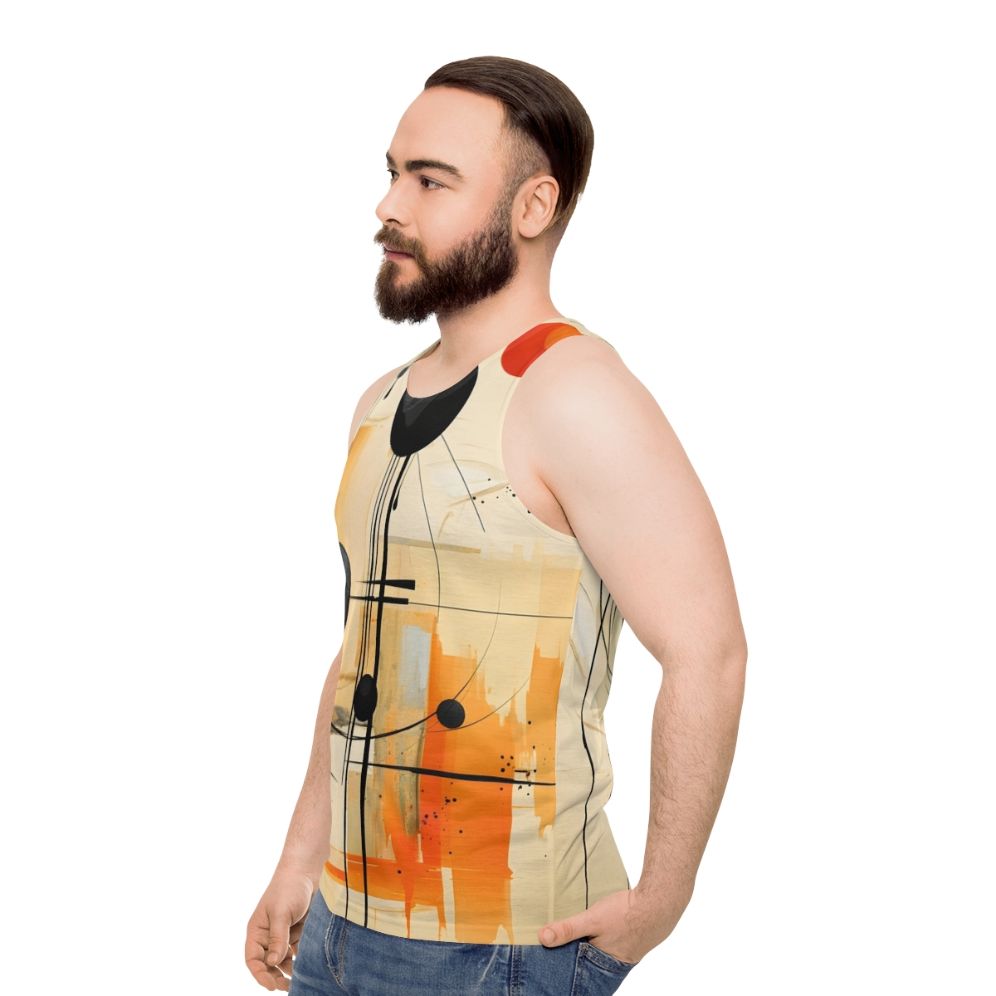 Autumn Abstract Neutral Unisex Tank Top - men side