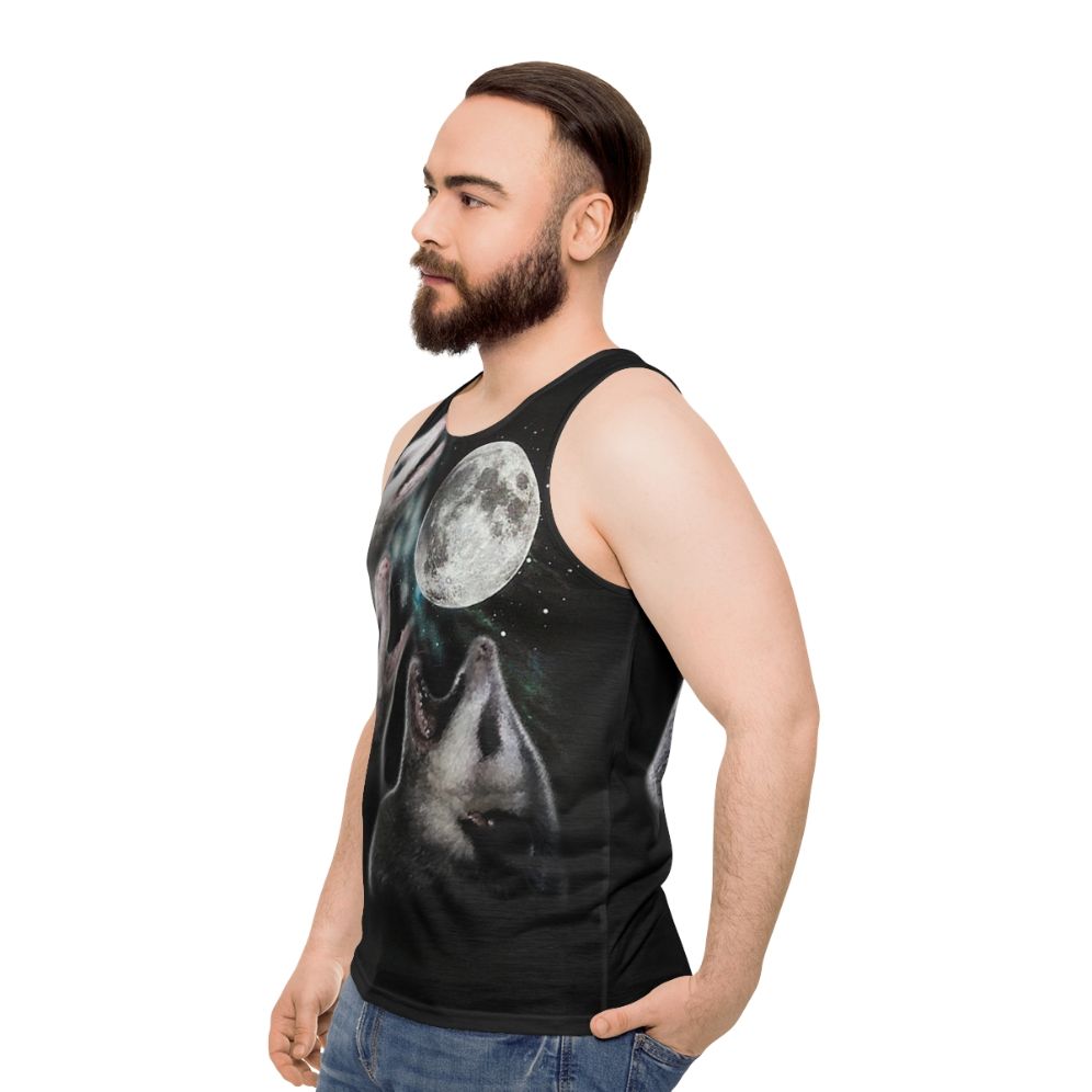 Unisex opossum moon triple moon tank top - men side