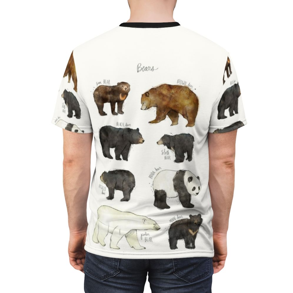 Captivating bear design on a high-quality t-shirt - men back