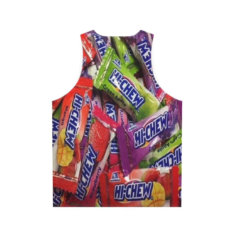 Hi Chew candy-themed unisex tank top - Back