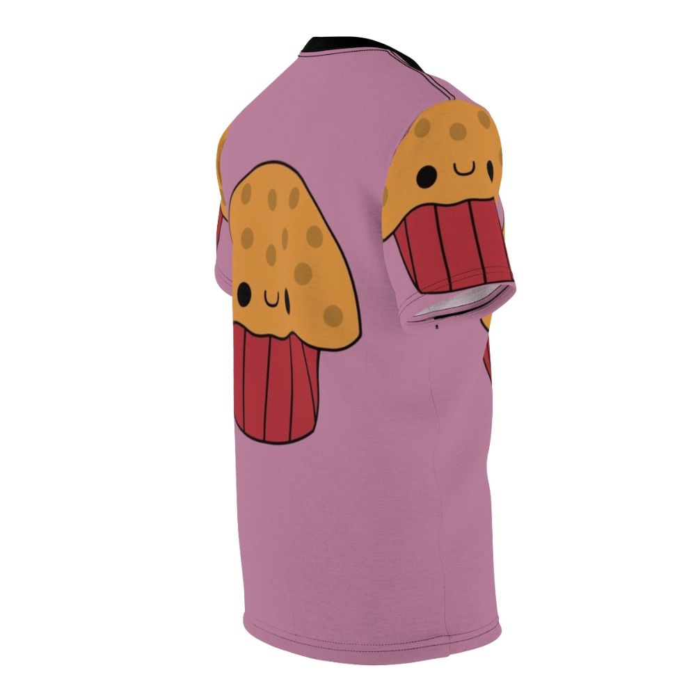 Cute and kawaii muffin cartoon design on a t-shirt - men right