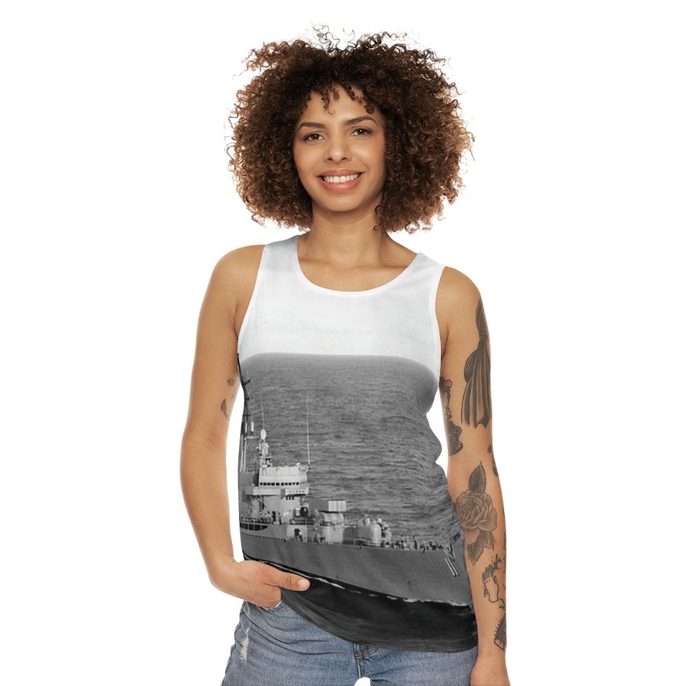 Navy USN USS Mahan DLG-11 Unisex Tank Top - women