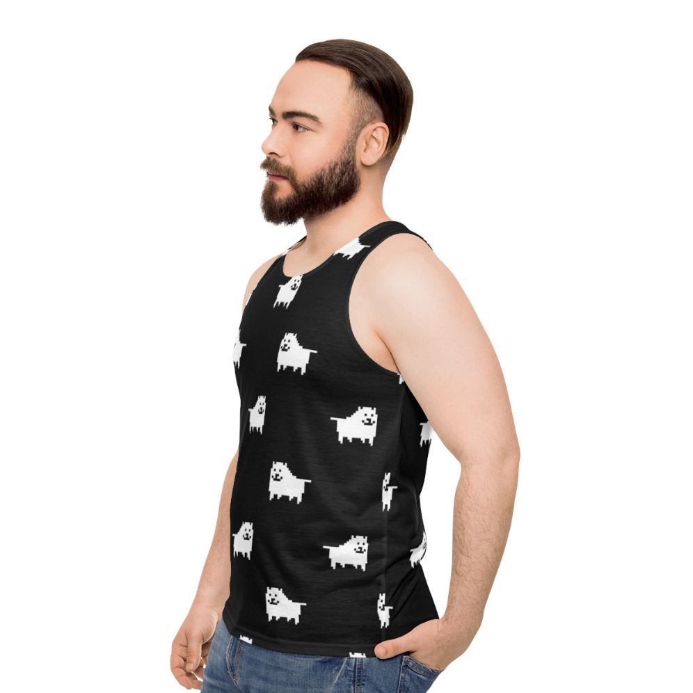 Undertale Annoying Dog Pixel Art Unisex Tank Top - men side