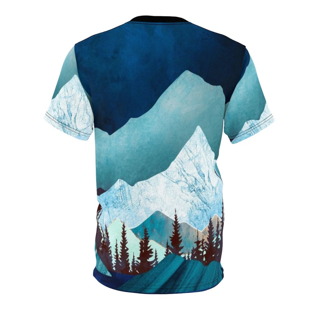 Serene and ethereal moon bay landscape on an all-over printed t-shirt - Back