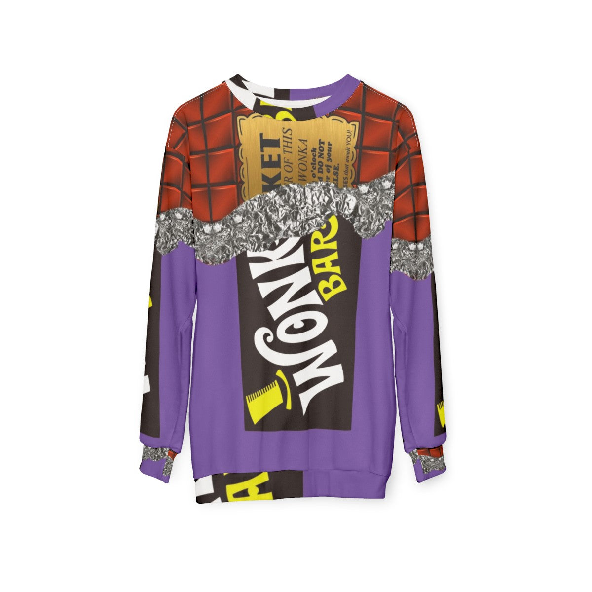 Wonka's Golden Ticket Chocolate Factory Sweatshirt - hanging