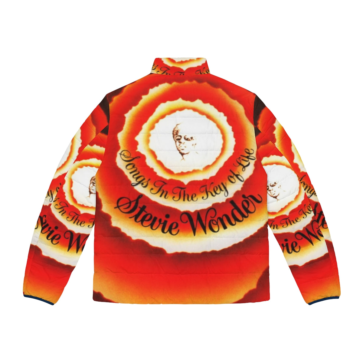 Stevie Wonder "Songs in the Key of Life" puffer jacket for music fans - Back