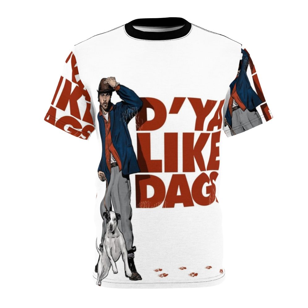 Snatch-inspired graphic t-shirt with cartoon design for fans of Guy Ritchie action movies